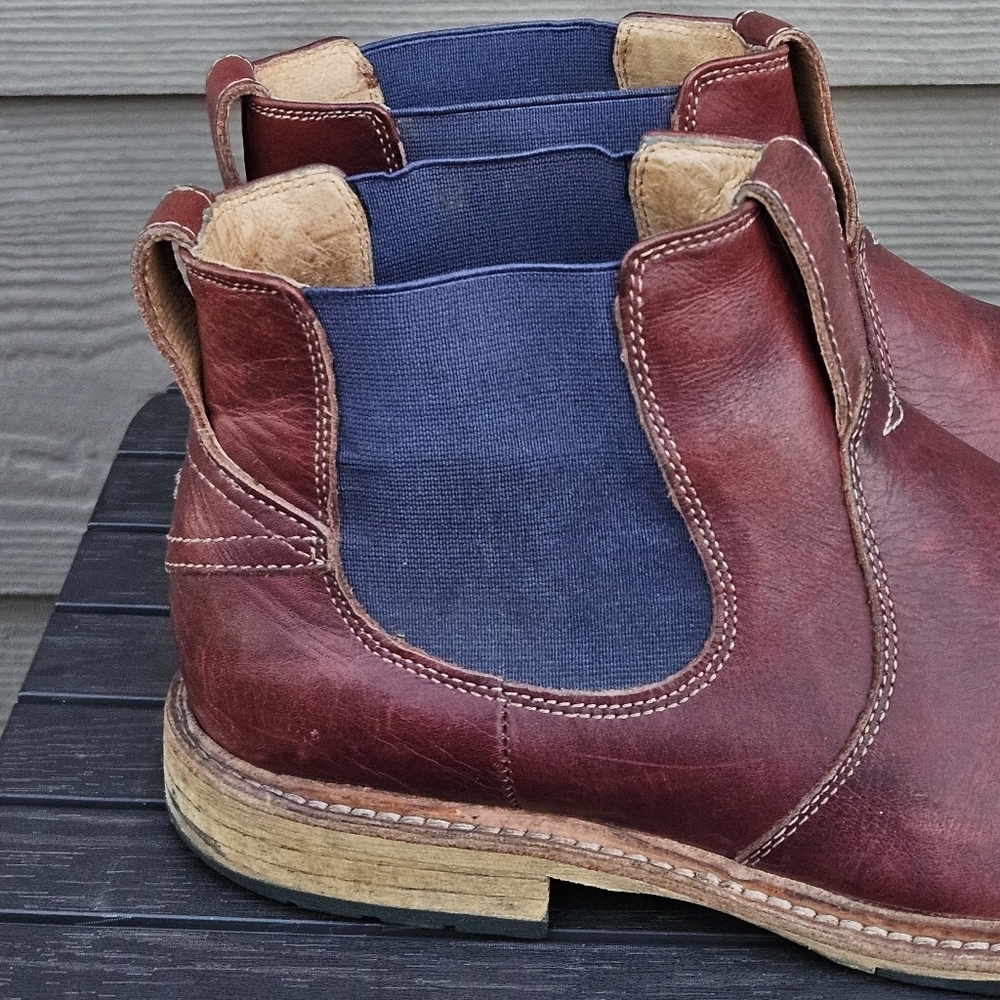 Florsheim Cabin Gore Boot In Chestnut Brown Pull On Leather Shoes Mens Size 10 D - Picture 2 of 16